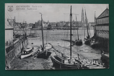 Ansichtskarte AK Antwerpen Anvers 1910-1920 Yacht Club Boote Häuser Architektur Ebbe Ortsansicht Belgien Belgique Belgie